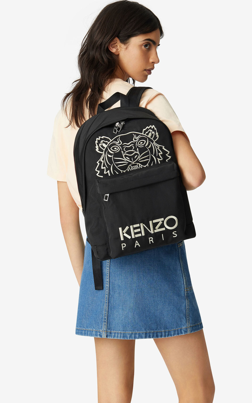 Kenzo Kampus 虎 リュック メンズ 黒 - KRBWNT236